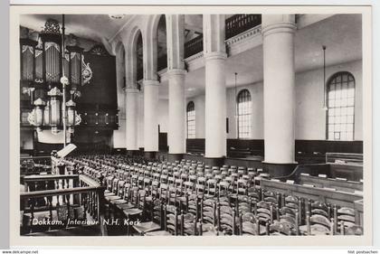 (53707) Foto AK Dokkum, Interieur N. H. Kerk, nach 1945