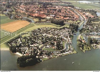 Brielle Niederlande Fliegeraufnahme Camping Jachhaven De Meeuw