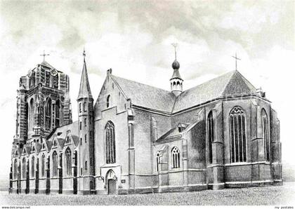 Oosterhout Basiliek St Jan Basilika Zeichnung Kuenstlerkarte