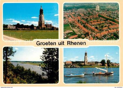 Rhenen Kirche Landschaftspanorama Rhein Fliegeraufnahme