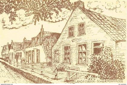 Schiermonnikoog Friesland NL Langestreek Zeichnung