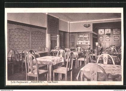 AK Breda, Tea-Room im Café-Restaurant Moderne