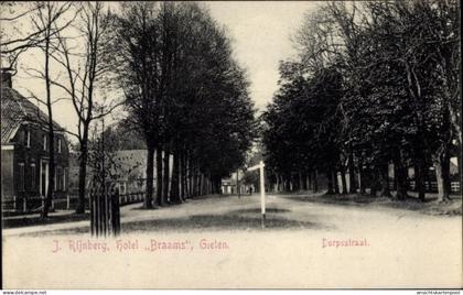 CPA Gieten Drenthe Niederlande, Hotel Braams, Dorpsstraat