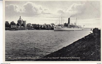 AK Stoomboot-Veerdienst Enkhuizen-Stavoren s.s. "R. van Hasselt" Aankomst te Enkhuizen - gelaufen