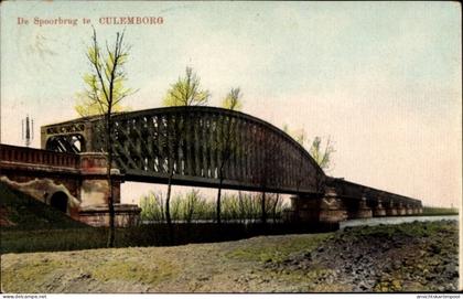 CPA Culemborg Gelderland, Eisenbahnbrücke
