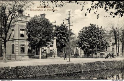 CPA Wildervank Groningen Niederlande, Gemmentehuis, Monument