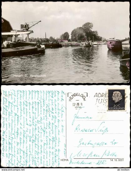 Postkaart Hengelo Havengezicht Hafen 1960