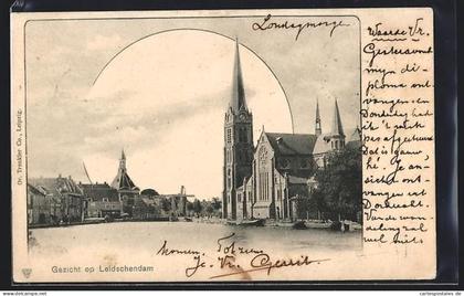 AK Leidschendam, Uferpartie mit Kirche