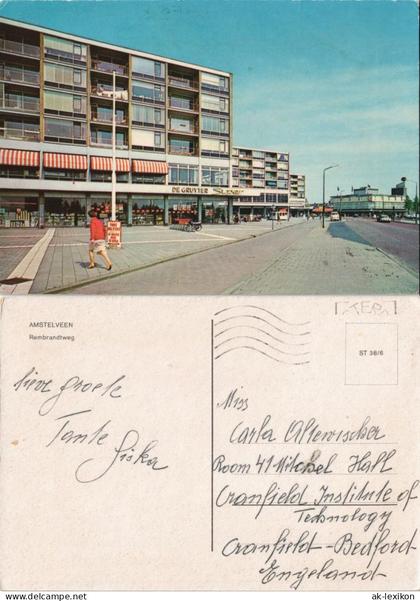 Amstelveen Rembrandtweg Stadt-Ansicht Wohnblock mit Geschäften 1970