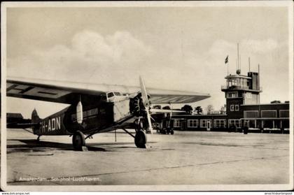 CPA Amsterdam Nordholland Niederlande, Schiphol-Luchthaven, Flugzeug ADN