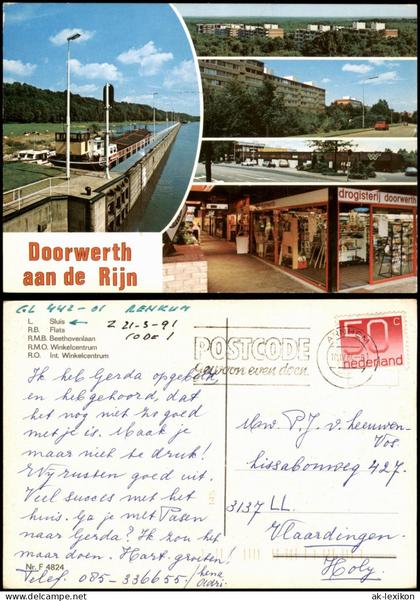 Postkaart Doorwerth-Renkum Mehrbildansicht Doorwerth aan de Rijn 1987