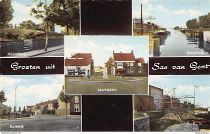 Nederland - SAS VAN GENT - Molenberg - Westsluis - C.B.S. - Bolwerk - Marktplein