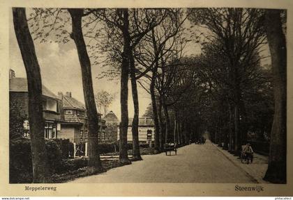 Steenwijk (Ov.) Meppelerweg 1927 spoortraject stempel