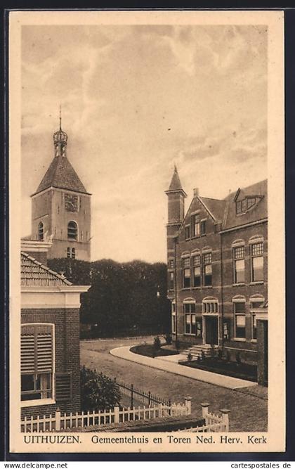 AK Uithuizen, Gemeentehuis en Toren Ned Herv. Kerk