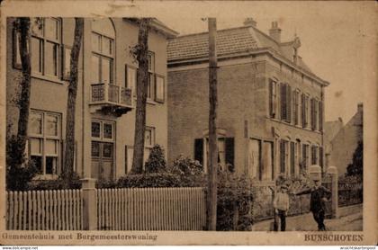 CPA Bunschoten Spakenburg Utrecht Niederlande, Gemeentehuis, Bürgermeisterwohnung, Bunschoten