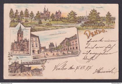 Vintage Postcard Netherlands Venlo Views 1897