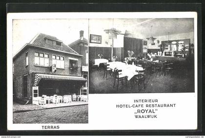 AK Waalwijk, Hotel-Cafe Restaurant Royal, Interieur, Terras