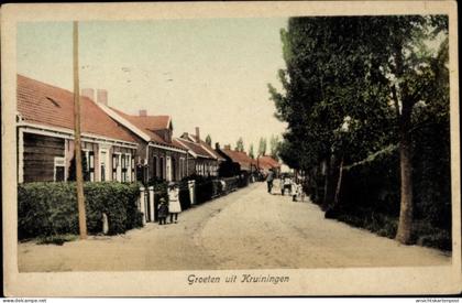 CPA Kruiningen Zeeland Niederlande, Straßenpartie, Wohnhäuser