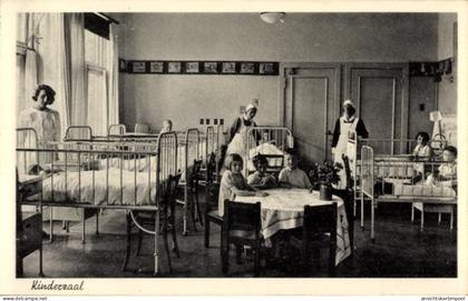 CPA Leiden Südholland Niederlande, Annaklinik, Kinderzimmer, Betten