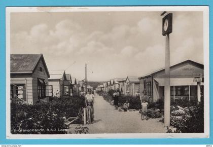 NEDERLAND prentbriefkaart R.A.Z. laan 1946 's Gravenzande Kamp en Zomerverblijf Zeerust naar Veendam