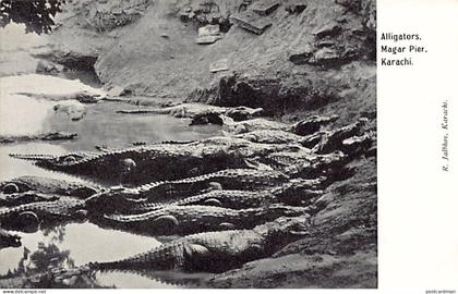 Pakistan - KARACHI - Alligators, Magar Pier - Publ. R. Jalbhoy