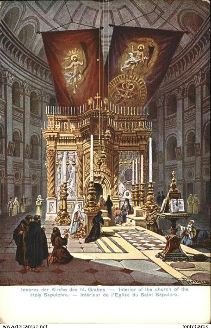 Palaestina Inneres der Heiligen Kirche heiliges Grab
