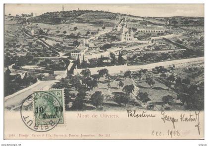 XX3379/ Mont de Oliviers Palästina Stempel: Beirut Deutsche Post 1906