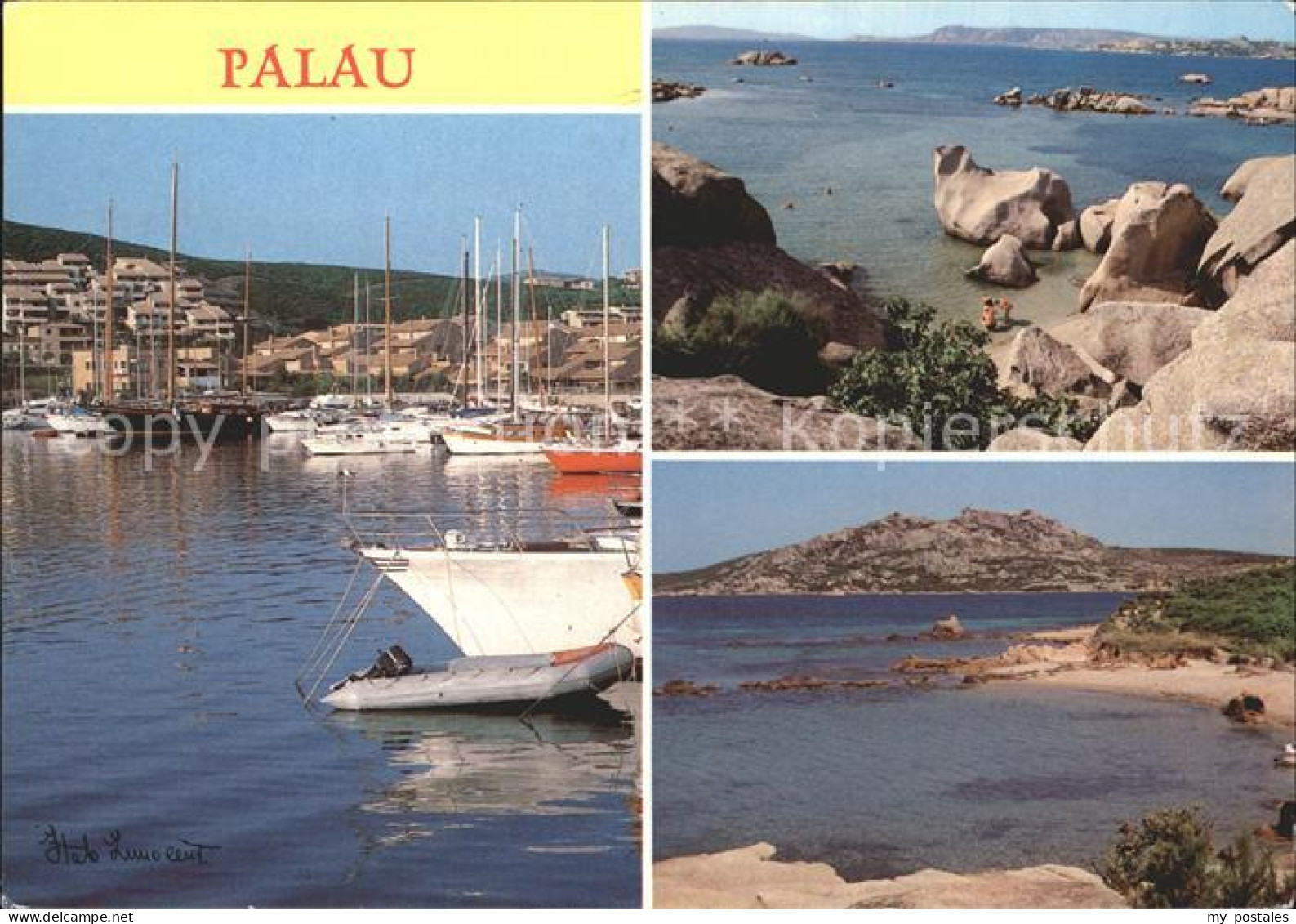 Palau Sardegna Hafen Segelschiffe Kueste