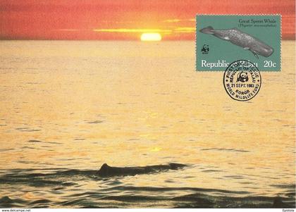 1983 - PALAU (Belau ou Pelew) - Great Sperm Whale - Baleine  WWF