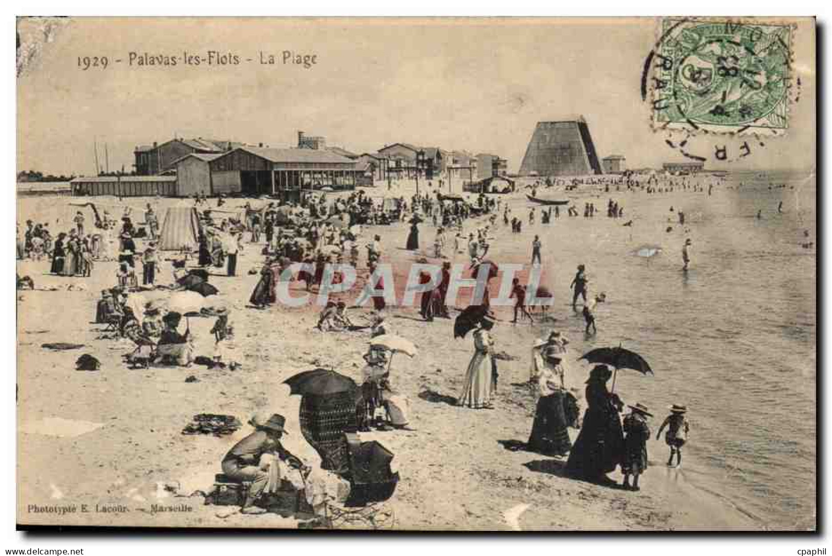 Palavas les Flots CPA la plage