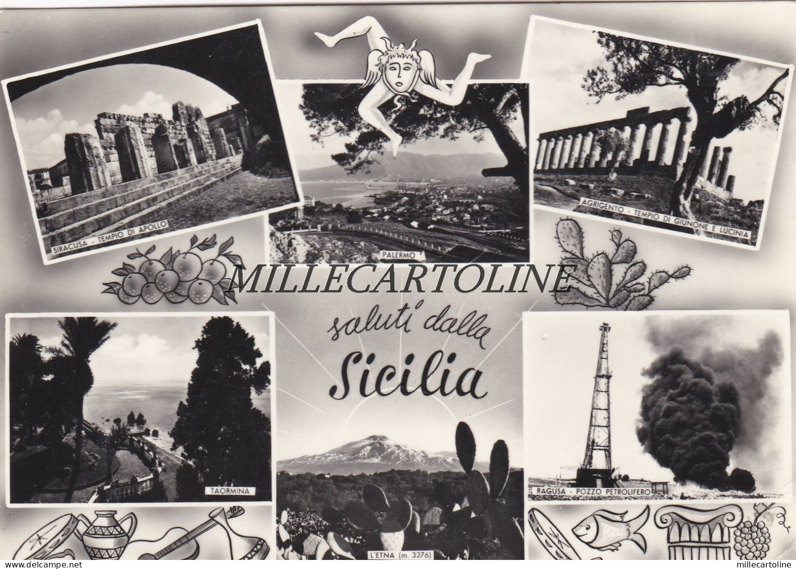 PALERMO:  Saluti dalla Sicilia - varie citta'  (2)   1960