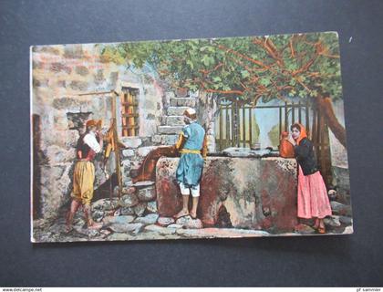 Asien Palästina um 1910 / 1920 AK Jaffa Maison de Simon / Gerber / Stoffe und Lederherstellung