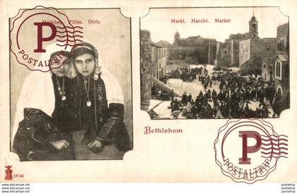 PALESTINA // PALESTINE. BETHLEHEM Girls & Market view