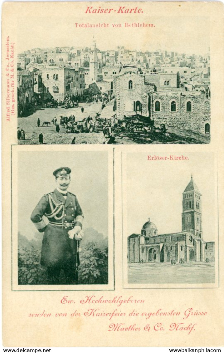 Palestine Bethlehem 1898 Austria Levant Kaiser Card