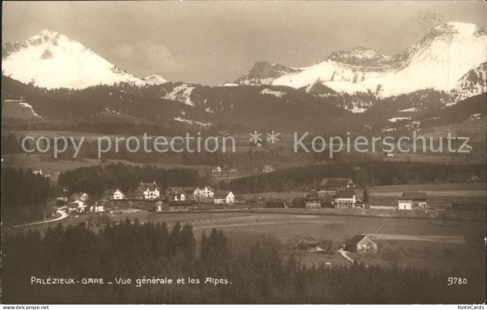 Palezieux-Gare Vue generale et les Alpes