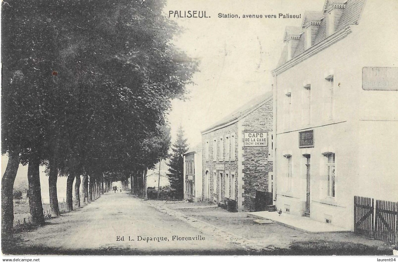 PALISEUL.  STATION, AVENUE DE PALISEUL.  CAFE DE LA GARE..jpg