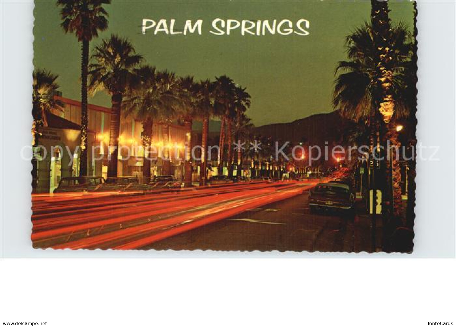 Palm Springs Night Lights along Palm Canyon Drive