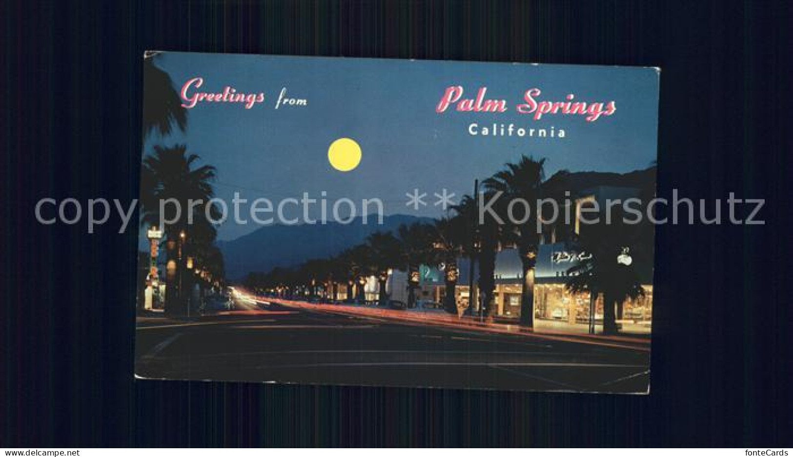 Palm Springs Palm Canyon Drive at Night