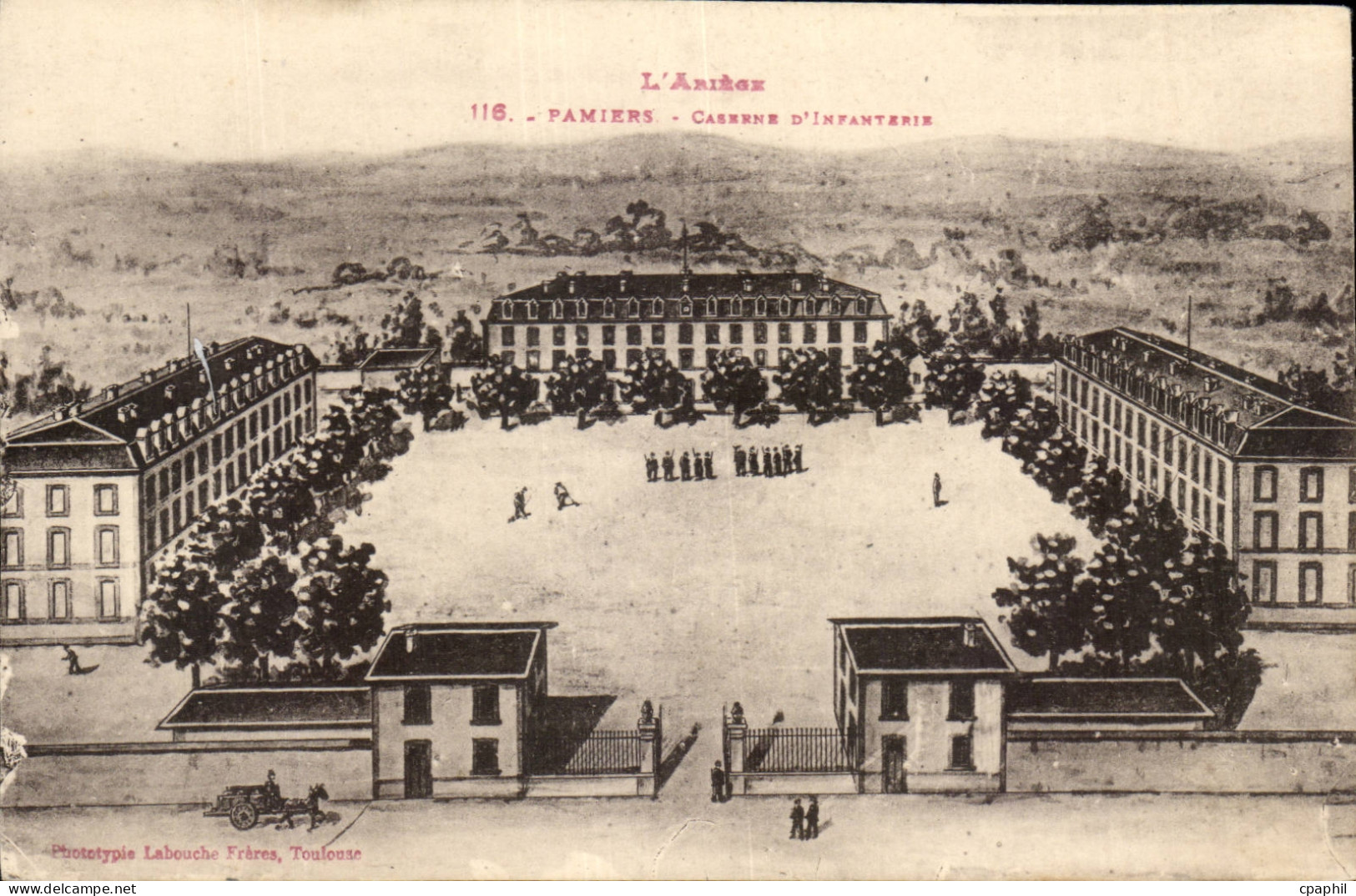 Pamiers - Caserne d'Infanterie - Militaria - CPA