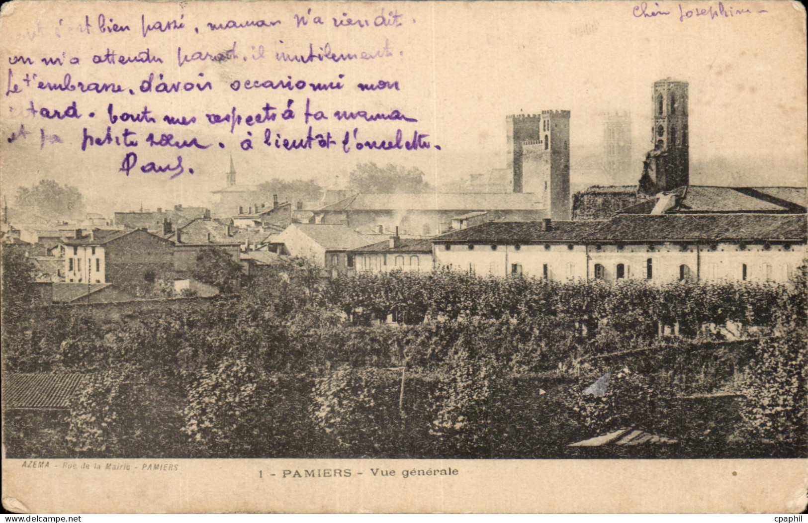 Pamiers CPA Vue generale