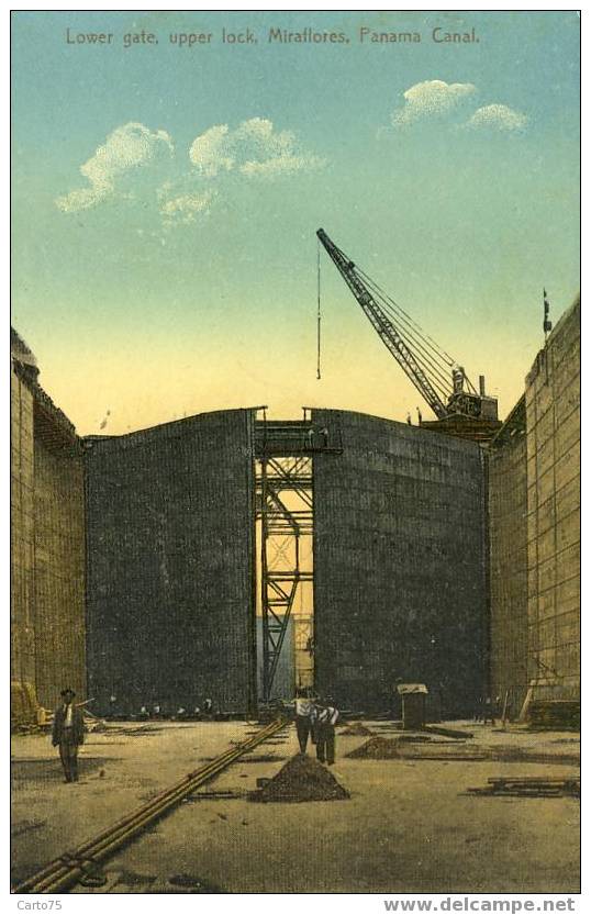 PANAMA - Canal de Panama - Miraflores - Construction écluses