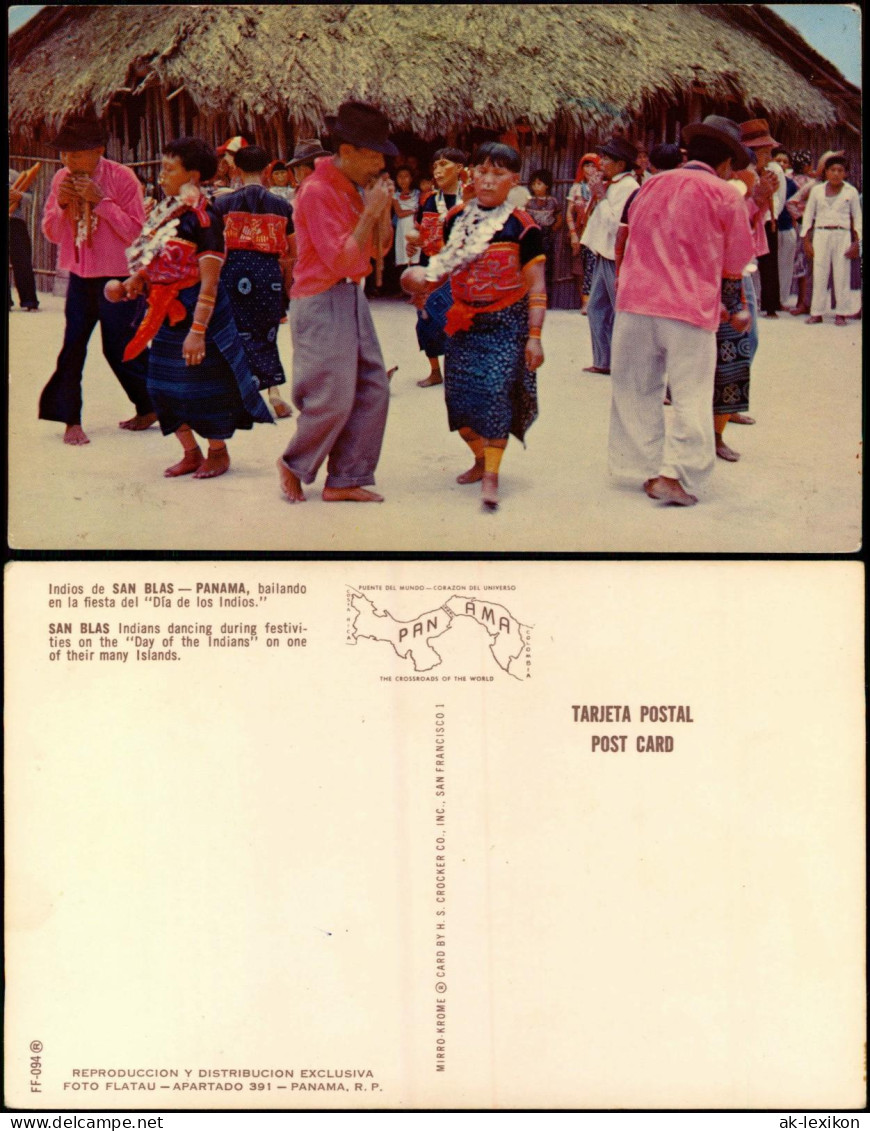 Panama Indios de SAN BLAS  bailando en la fiesta del "Día de los Indios." 1960