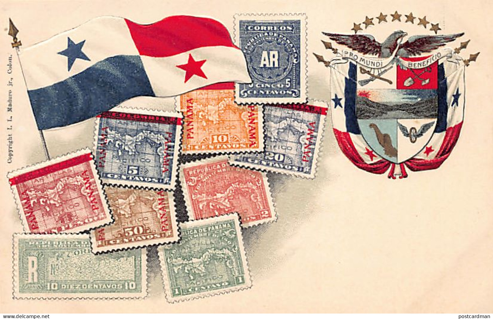 Panamá - Stamps of Panamá - Sellos de la República de Panamá - Publ. I. L. Maduro jr.