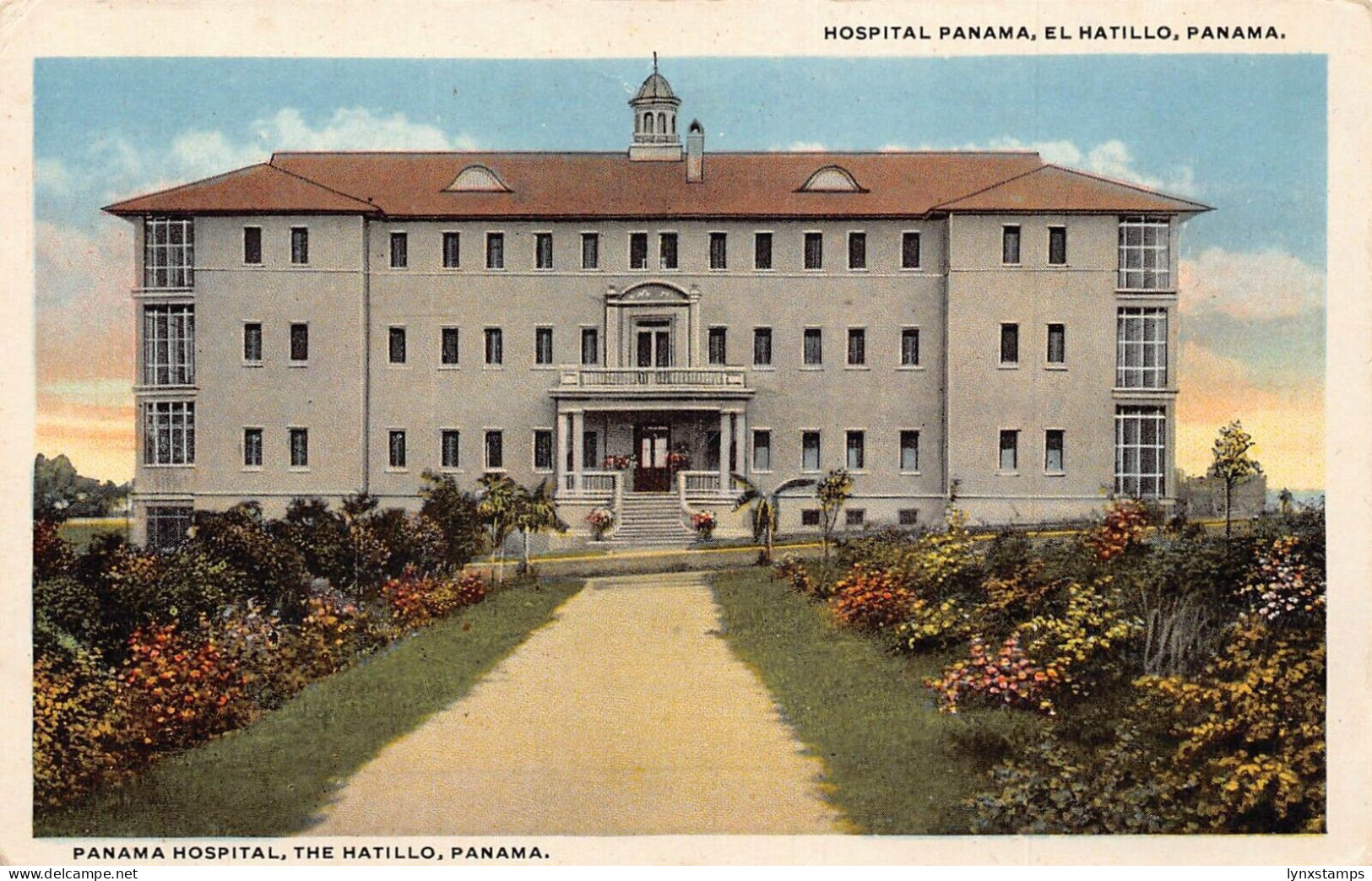 Panama The Hatillo Panama Hospital vintage postcard