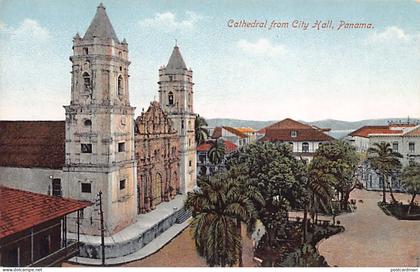 Ciudad de Panamá - Cathedral from City Hall - Publ. Vibert & Dixon 15