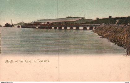 panama - mouth of the canal at panama
