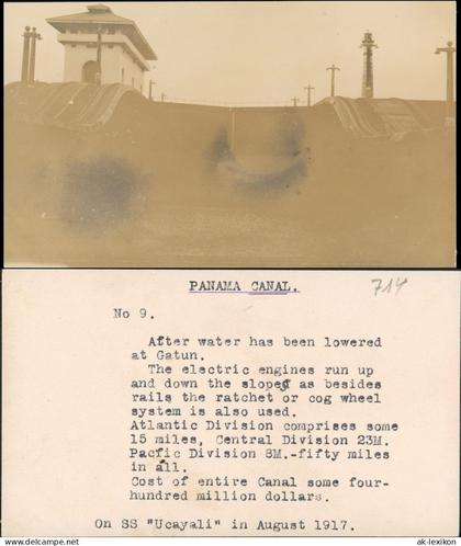 Panama   Real-Photo Schiff SS UCAYALI Panamakanal Canal Zone 1917 Privatfoto