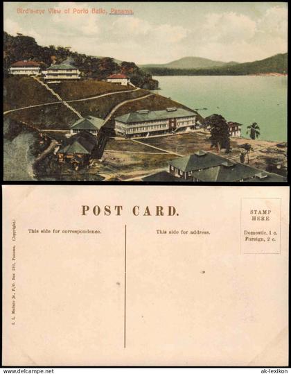 Postcard Panama (Land-Allgemein) Bird's-eye View of Porto Bello 1911