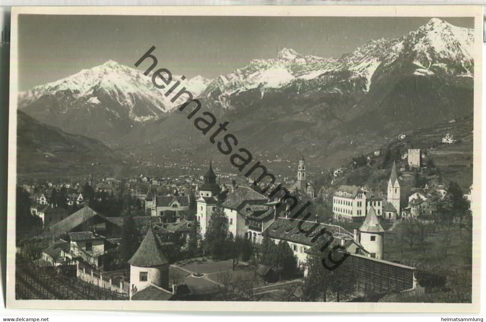 Panorama di Merano - Foto-Ansichtskarte - Editore Leo Baehrendt Merano