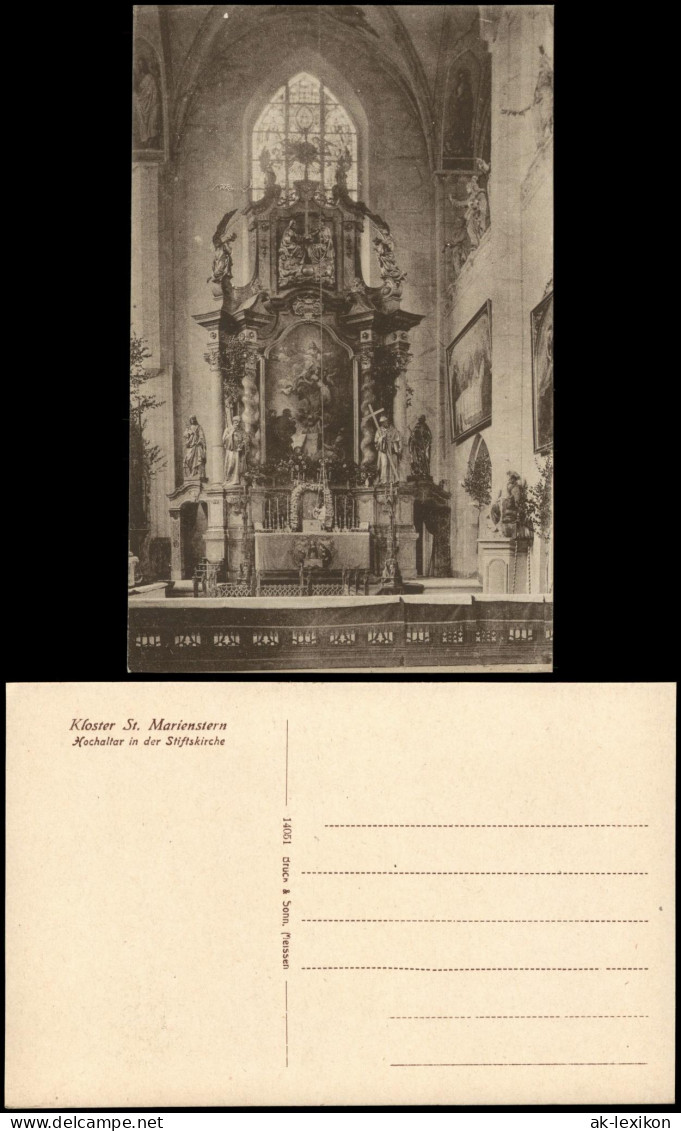 Panschwitz-Kuckau   Kloster St. MariensternHochaltar in der Stiftskirche 1912